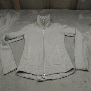 Lululemon Jacket Women 2 Grey En Route Full Zip Back Zip Athletic Activewear Gym